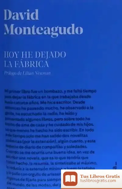 Descargar Hoy He Dejado La Fábrica de David Monteagudo
