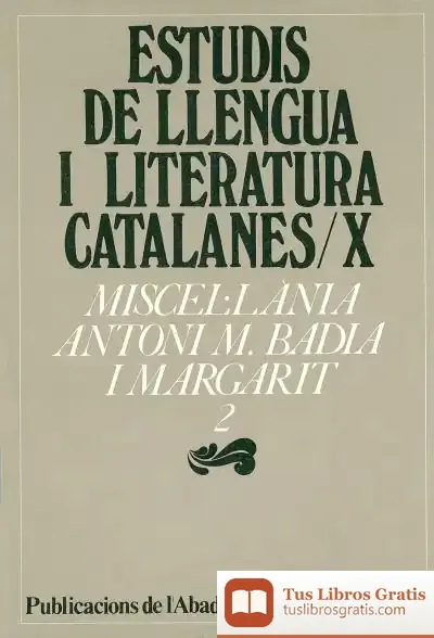 Descargar Miscel·Lània Antoni M. Badia I Margarit, 2