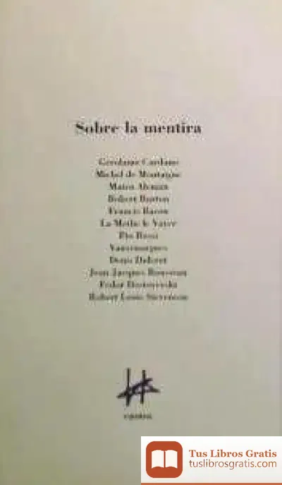 Descargar Sobre La Mentira de Girolamo Cardano