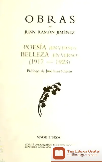 Descargar Poesía; Belleza de Juan Ramón Jiménez