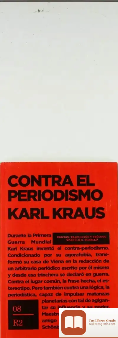 Descargar Contra El Periodismo de Karl Kraus