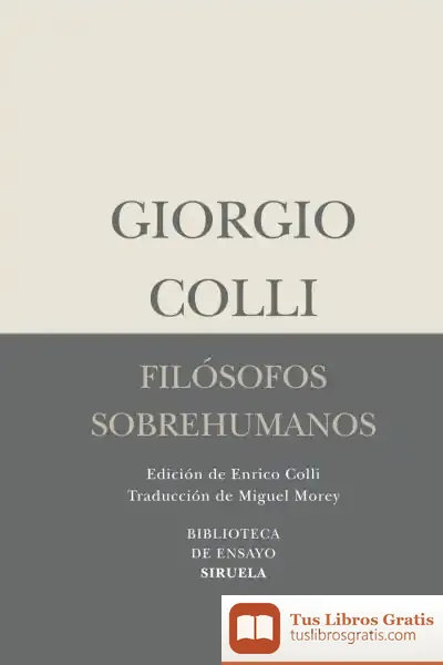 Descargar Filósofos Sobrehumanos de Miguel Morey